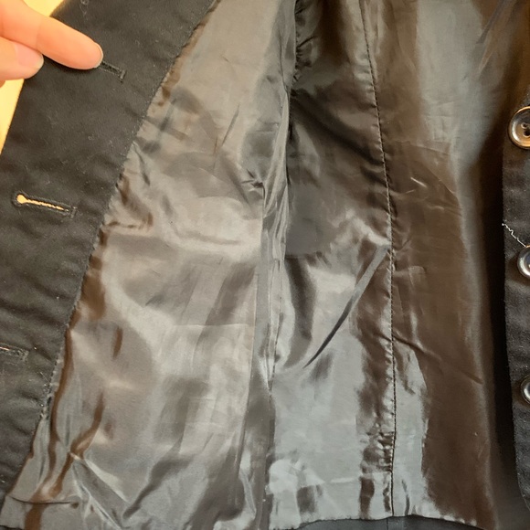 Gymboree girls black blazer coat. Stylish with white stitching size S (5/6) - Picture 8 of 11